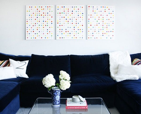 46. DIY Polka Dots Wall Art