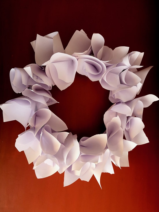 Paper Flower Wreath Tutorial 7