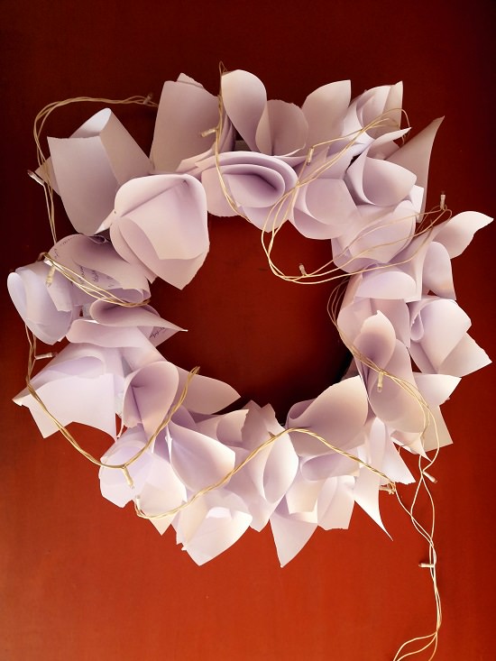 Paper Flower Wreath Tutorial 8