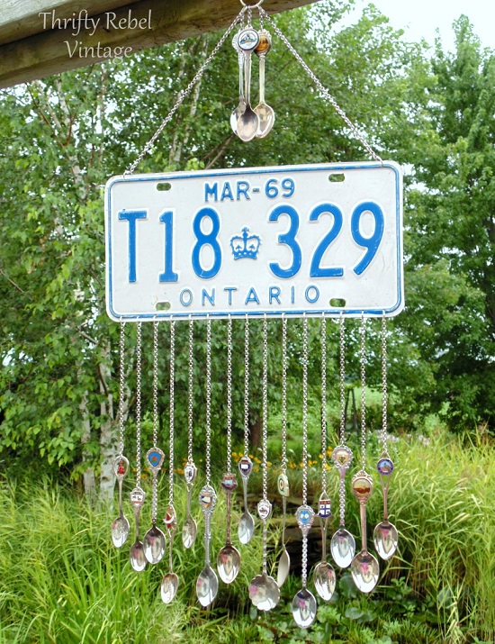 License Plate Wind Chime