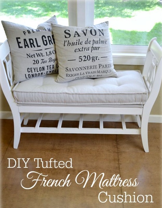 DIY Tufted French Mattress Cushion