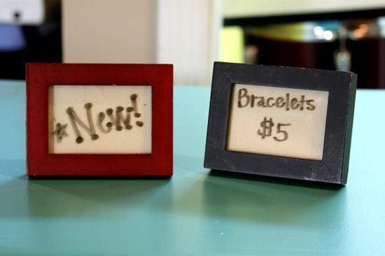 Upcycled Dry Erase Price Signs