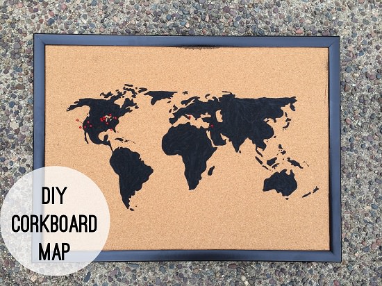 DIY Corkboard Map