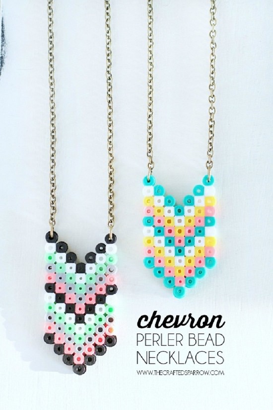 Chevron Perler Necklace