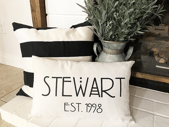 Cricut Personalized Pillow