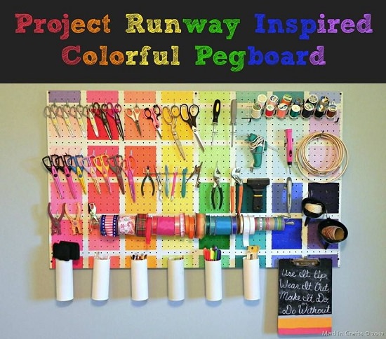 Runway Theme Pegboard Idea