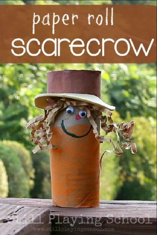 Paper Roll Scarecrow 