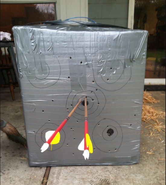 DIY Cardboard Archery Target4