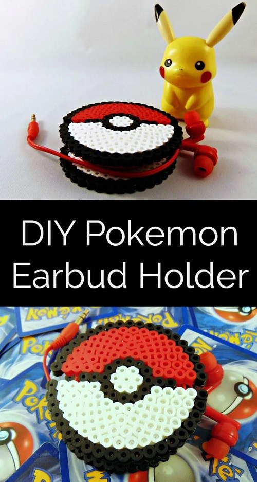  DIY Perler Bead Pokemon Earbud Holder