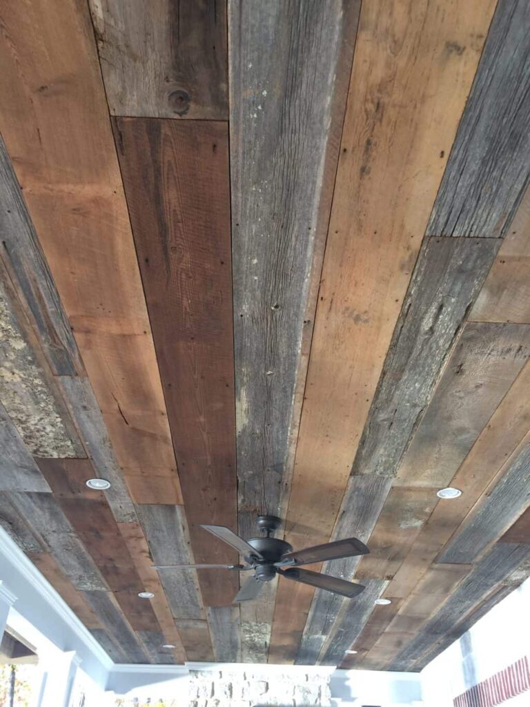 Barn Wood Porch Ceiling